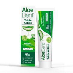 AloeDent Triple Action Aloe Vera Fluoride-frei Zahnpasta, 1er Pack (1 x 100 ml)