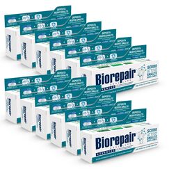 Biorepair, Advanced Zahnpasta, Anti-Carie, 12 Packungen à 75 ml, Antibakteriell, bekämpft Plaque und Karies, schützt den Nagellack vor bakterieller Aggression
