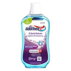 Odol-med3 Mundspülung, 3-Fach Schutz, alkoholfreie Mundspülung, stärkt den Zahnschmelz und erfrischt den Atmen, 500 ml