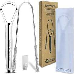 Zungenschaber für Erwachsene zungenreiniger zungenschaber tongue scraper aus Metall und Edelstahl Stellen Sie frischen Atem Wieder her.