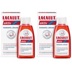 Lacalut Zahnsteinkontrolle aktiv Mundspül-Lösung 1x300ml (Packung mit 2)