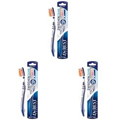 Dr.BEST Zwischenzahn Zahnbürste, Mittel (1 Stück), für eine gründliche Reinigung der Zahnzwischenräume (Packung mit 3)