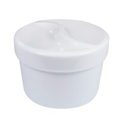 Medi-Inn Zahnprothesenbecher Zahnbehälter Zahnspangendose mit Sieb und Schraubdeckel weiß (20 Stück)