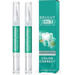 2 Stück zahnaufhellung Stift, Bleaching Stift für Weiße Zähne, Schnelles Zähne Aufhellen, effektiv Flecken entfernen, Zahnbleaching zu Hause