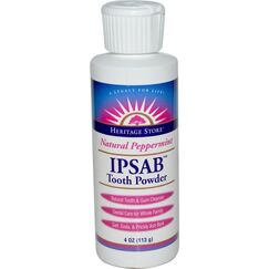 Heritage Store Peppermint Ipsab Tooth powder 4 Oz by Heritage