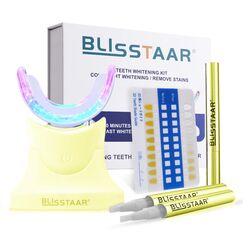 Zähne Bleaching Set Teeth Whitening: Blisstaar Zahn Bleach Set für Weiße Zähne mit LED Zahnbleaching Lampe 3Pcs Zahnaufhellung Gel Stift Schnellen Zähne Aufhellen zu Hause - Gelb