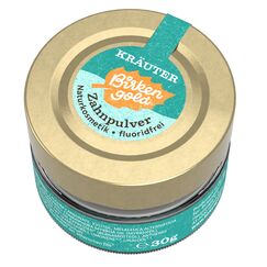 Birkengold Zahnpulver Kräuter 30 g Glas, 1 Stück, plastikfrei, im Glastiegel verpackt, 100% natürliche Zutaten, keine Schaumbildner und Konservierungsstoffe, Naturkosmetik zertifiziert, vegan