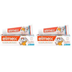 elmex Kinderzahnpasta 2-6 Jahre 50ml Paste– kindgerechte Zahnreinigung für hochwirksamen Kariesschutz – mit Aminfluorid für einen Dreifach-Schutzmechanismus (Packung mit 2)