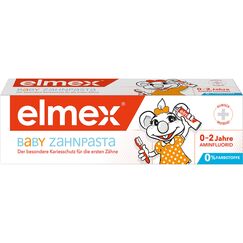 elmex Baby-Zahnpasta, 20ml - Zahncreme für KLeinkinder zwischen dem 1. Zahn - 2 Jahre