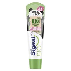 Signal Kids Bio-Zahnpasta für Kinder, Erdbeer-Aroma, natürlicher Ursprung, 50 ml