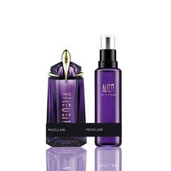 MUGLER Alien Eau de Parfum für Damen, Amberartig, holzig und blumig, Außergewöhnlicher Duft, Nachfüllbar, 90 ml + MUGLER Alien Eau de Parfum Refill, 100 ml