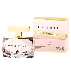 bugatti bellissima rosa Parfüm Dame 60 ml I sinnlich feminine Eau de Parfum Dame mit einer edlen Flasche In elegante Kombination aus Pfirsich, Rose, Vanille und Moschus I süß, floral Dampfer Arfüm