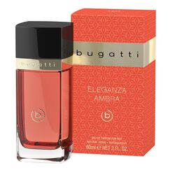 bugatti Eleganza Ambra Eau de Parfum für Damen 60 ml I Sinnlicher Damenduft für jedes Alter und jede Gelegenheit I Kraftvolle Kombination aus Kirsche, Mohn, Moschus und Vanille I Duft