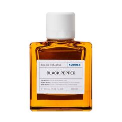 KORRES BLACK PEPPER Eau De Toilette für Herren, würzig, frischer Duft mit Zitrusnoten, dermatologisch getestet, vegan, 50 ml