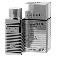 bugatti Parfüm Herren Iconiq Platinum Edition 100ml I Eau de Toilette Herren mit Zedernholz, Lavendel & Patchouli I aromatisch & selbstbewusst I Kraftvolles Männer Parfüm mit holzigen Ambra-Noten