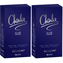 Revlon Charlie Blue Eau de Toilette Spray für Frauen, blumiger und moschusartiger Duft, verspielter, schelmischer und exotischer Duft (100 ml) (Packung mit 2)