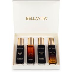 BellaVita Luxury Parfüm Geschenk Set for Men (4 x 20ml) – Perfect Father’s Day Geschenks for Dad & Husband | Includes KLUB, OUD, CEO & GOAT | Premium Masculine Woody, Citrusy & Aromatic Dufts
