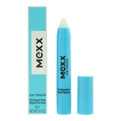 Mexx Ice Touch Woman Parfum to Go, fruchtig-floraler Damenduft, festes Parfum als Stift, perfekt für unterwegs, 3 g