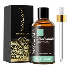 MAYJAM Zedernholz Ätherisches Öl 100ML, Zedernholzöl für Diffusor, Luftbefeuchter, DIY, Home，Wardrobes