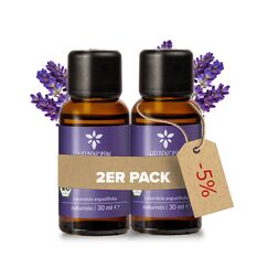 Heldengrün® BIO Lavendelöl [100% NATURREIN] - Der Echte Lavendel - Lavandula Angustifolia - Ätherisches Öl Bio - Duftöl Lavendel für Aromatherapie - 2 x 30 ml