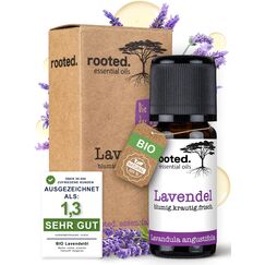 rooted.® BIO Lavendelöl 10ml [100% NATURREIN] - Echter Lavendel - Lavandula angustifolia - Ätherisches Öl für Aromatherapie, Duftlampe, Diffusoren, Raumduft, Duftkerzen und -Seifen