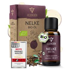 Heldengrün® BIO Nelkenöl [100% NATURREIN] Nelkenöl zum Einnhemen - Echtes Gewürznelkenöl - Ätherisches Nelkenöl Zahnschmerzen - Clove Oil