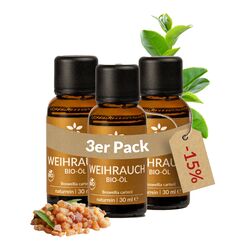 Heldengrün© BIO Weihrauchöl [100% NATURREIN] - Reines Weihrauch Öl - Duftöl Weihrauch in Parfumqualität - Nachhaltiger Wildwuchs - Frankincense Oil - 3 x 30 ml