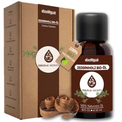 DasXgut - BIO Zedernholzöl 30 ml [100% NATURREIN] - aus nachhaltigem Himalaya Zeder - Echter Duft - Ätherische Öle E5004120 BG-BIO-02