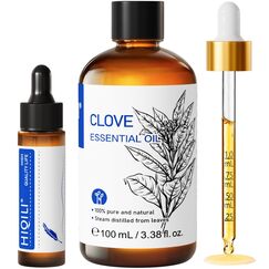 HIQILI Nelkenöl 100ml, 100% Reines Naturreines, Ätherisches Aromatherapie Öl, Duftöle für Aromatherapie,Diffusor, Luftbefeuchter,Hautpflege, Entspannen,Home,DIY