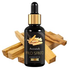 Aromaholik Palo Santo Öl BIO 100% naturrein – Ätherische Öle für Diffuser & Aroma Diffuser – Zertifiziertes ätherisches Öl aus Indien – Palo Santo Essential Oils 30ml für Sauna & Massage