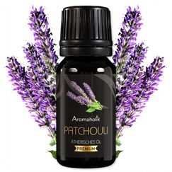 Aromaholik Patchouliöl BIO 100% naturrein – Ätherische Öle für Diffuser & Aroma Diffuser – Zertifiziertes ätherisches Öl aus Indien – Patchouli Essential Oils 10ml für Sauna & Massage