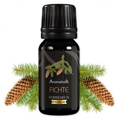 Aromaholik Fichtennadelöl BIO 100% naturrein – Ätherische Öle für Diffuser & Aroma Diffuser – Zertifiziertes ätherisches Öl aus Indien – Spruce Essential Oils 10ml für Sauna & Massage