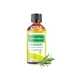 FORSYLVANEST Rosmarinöl 100ML,Natürliche ätherische Öle,Rosmarin Öl für Haarwuchspflege,Hautpflege,Nagelpflege,Kopfhaut,Körpermassage,DIY und Aromatherapie(Rosmarin)