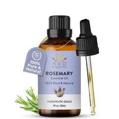 AVD ORGANICS Rosmarinöl haare – 100% reines und natürliches rosemary oil in therapeutischer Qualität | für Haare, Haut und Entspannung, – 1 fl. Unze