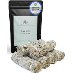 Weißer Salbei Räuchern, 6 Stück Räucherbündel, Weisser Salbei Räuchern, Sage Smudge Stick, White Sage, Getrocknet