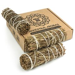 MUT22 3 Rosmarin Premium Kalifornischer, 100% natürlich und reinigend, ideal für spirituelle und energetische Rituale Liés Salvia Apiana Blanc (3 Rosmarin)