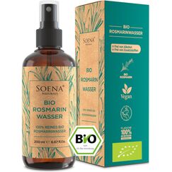 100% BIO ROSMARINWASSER 200ml | [BIO-ZERTIFIZIERT] 100% NATURREIN Aus Echtem Rosmarin Gesichtswasser - Beruhigt & Verfeinert Poren | Für Gesicht Körper & Haare | 100% REIN