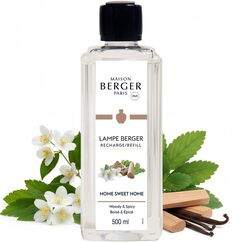 Maison Berger – Nachfüllung Home Sweet Home 500 ml für Lampe Berger – 2-in-1 geruchsneutralisierendes Raumduft-Öl – Zimt, Vanille