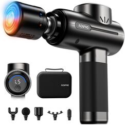 RENPHO Massagepistole mit Wärme und Kälte, Massage Gun mit App und 5 Massageköpfe, Tragbare Percussion Elektrische Handmassagepistole, Muskelmassagepistole für Männer und Frauen, Active+ Thermacool