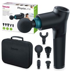 Beurer MG 185 Massagepistole, Massage Gun mit 5 Aufsätzen, kraftvolle Triggerpunktmassage, Lockerung von Verspannungen, Muskelmassagegerät mit 9 Intensitätsstufen, mit Akku