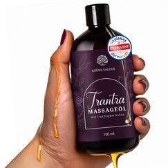 Grüne Valerie Massageöl mit fruchtigem Kokos 100 ml – Hochwertiges Öl für Muskelentspannung – Veganes Massageöl mit Vitamin E & C – Qualitätsöl aus Italien, dermatologisch getestet