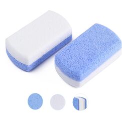 AONAT 2 Stück Doppelseitiger Bimsstein, Fußpflege, Hornhautentferner und -Wäscher, Set für Hornhautentfernung und -Reinigung, für Pediküre und Glatte, Weiche Füße und Körperhaut