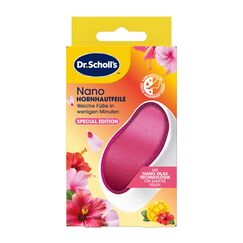 Dr. Scholl’s Nano Glas Hornhautfeile - Weiche Füße in wenigen Minuten, Hornhautentferner, Special Edition Rosa, Pediküre, Geeignet für Nasse oder Trockene Füße, Hornhaut Entfernen Fuß, Fußpflege