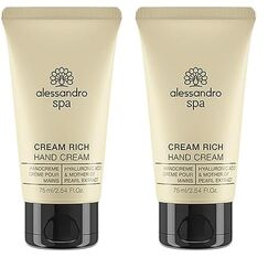 alessandro Spa Cream Rich - Reichhaltige Anti-Aging Handcreme, bei trockenen und strapazierten Händen, 75 ml (Packung mit 2)