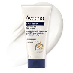 Aveeno Skin Relief Handcreme parfümfreie Handpflege mit beruhigendem 3-fachem Haferkomplex für sehr trockene, empfindliche Haut, 75ml