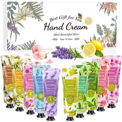 Handcreme Set, Mini Handcreme Geschenkset, 10 x 30ml Handcremes Damen Duft Hände Fuß Feuchtigkeitscreme für Trockene und Rissige Hände, Kleine Geschenk für Frauen, Weihnachten & Geburtstags Geschenk