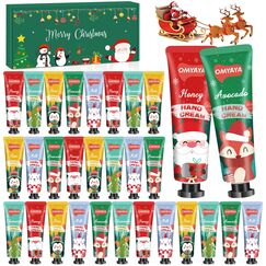 30 Stück Handcreme Weihnachten, Weihnachtsgeschenke für Frauen Männer, Handcreme Geschenkset für Sehr Trockene Rissige Hände Fuß - Kleine Geschenke für Kollegen, Mama, Freundin Geburtstagsgeschenk