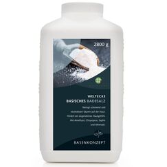 Weltecke Basisches Badesalz 2.800 g | Basen-Bad zur Entgiftung & Entsäuerung | Made in Germany | 100% vegane Haut-Pflege | Perfekt für ein Vollbad, Sitzbad, Fußbad oder Handbad | Wellness-Badesalz