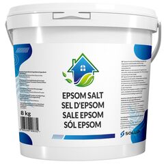 SOLUP Epsom Salz 8 Kg I Badesalz I Bittersalz I Dead sea Salt I Bittersalz zur Darmreinigung I Magnesium Sulfat Badesalz Natur