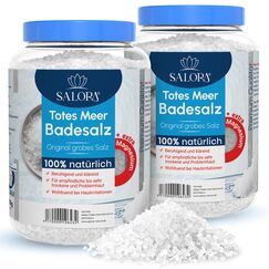 Salora ® Original Totes Meer Badesalz - 5 Kg [Frei von Zusatzstoffen] - Premium Meersalz Badesalz aus Jordanien - Vollbad oder Fußbad Salz mit Peeling Effekt